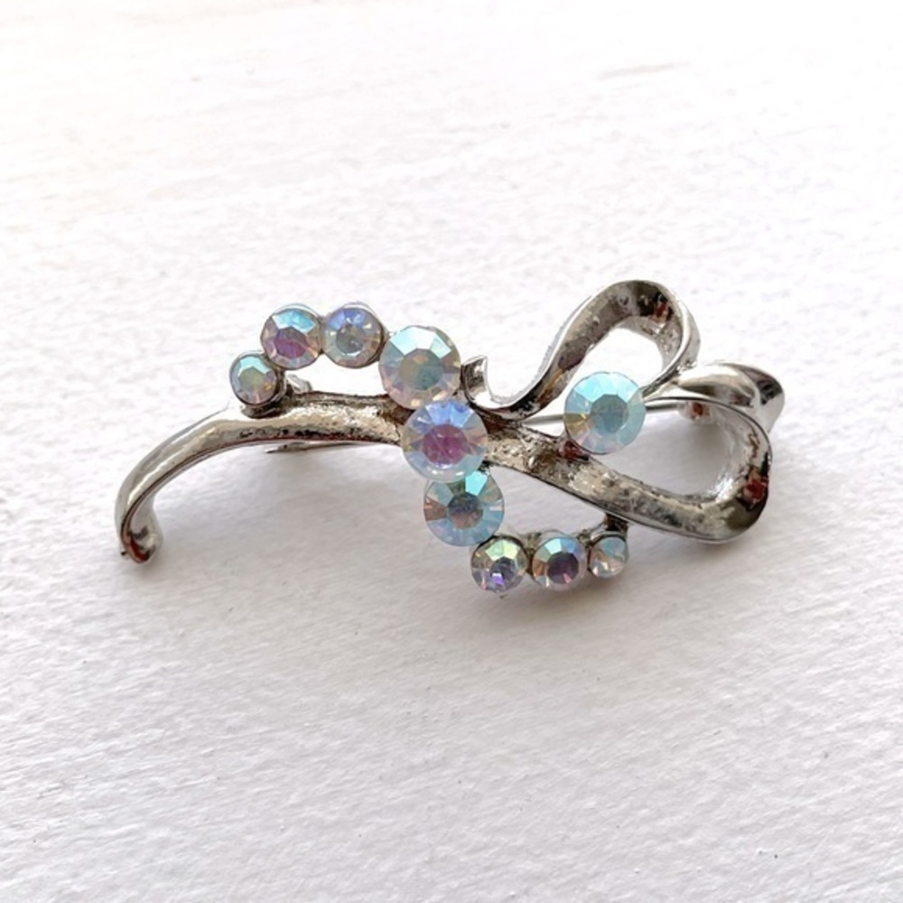 Vintage Heart Pin w Rhinestone Decor | Handcrafted | Accessories